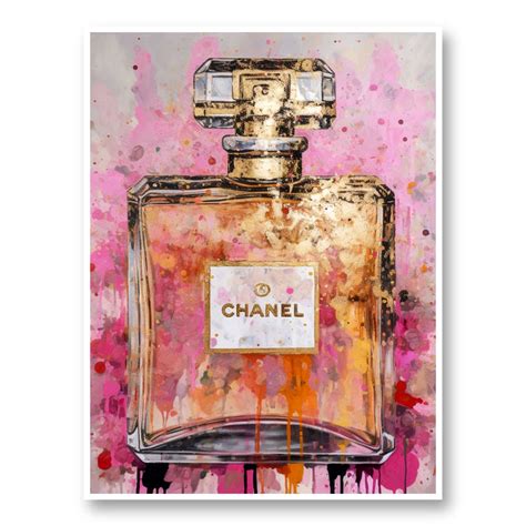 chanel perfume bottle art print|chanel no 5 old bottles.